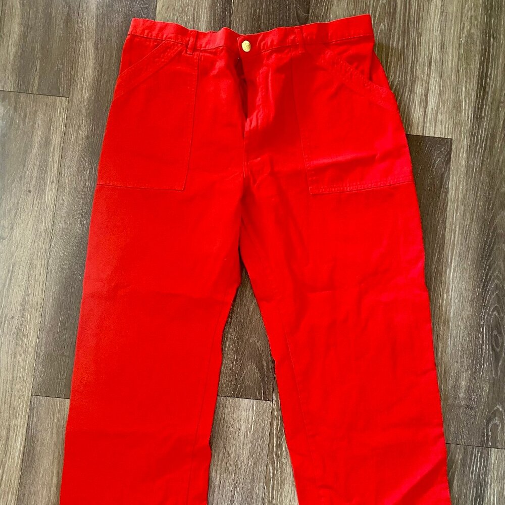 Big Bud Press Mustang Red Work Pants--sample sale/read description